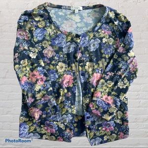 Delia’s Floral Print Cardigan